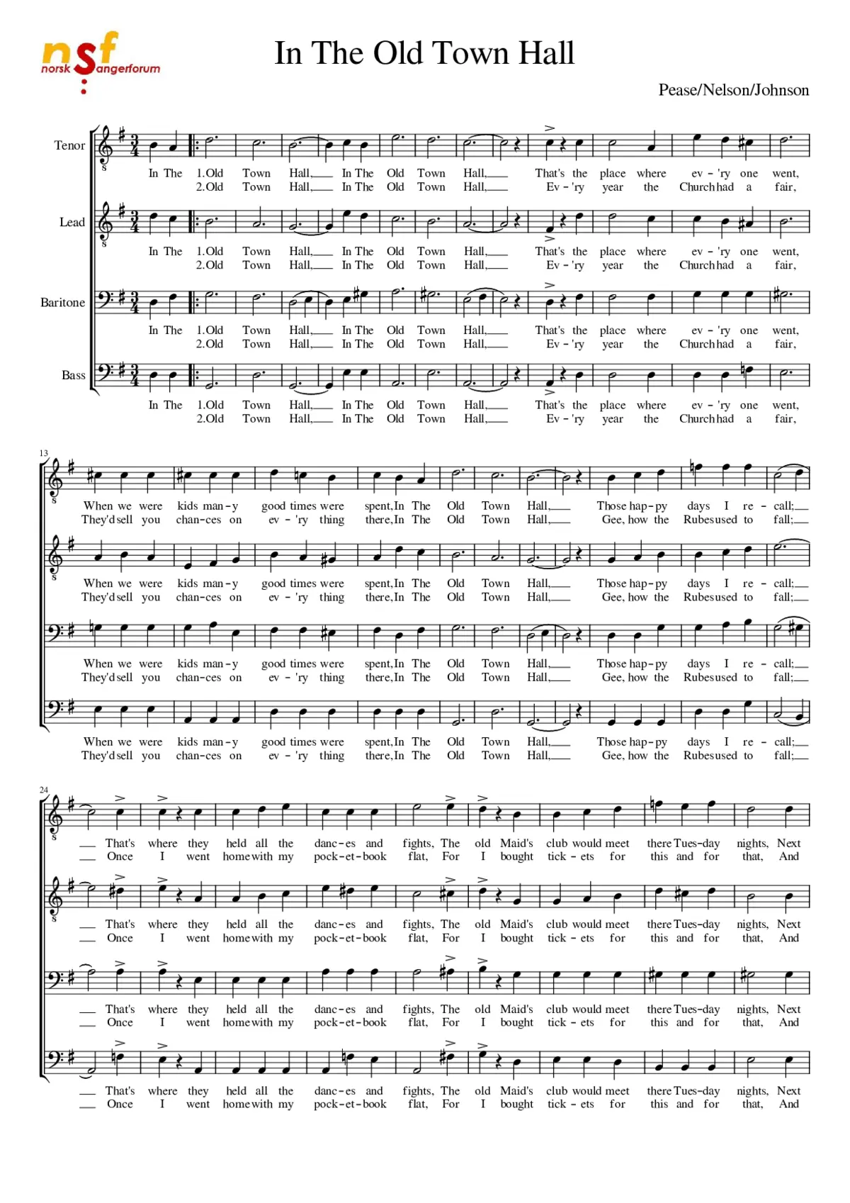 In the Old Town Hall - Page 1