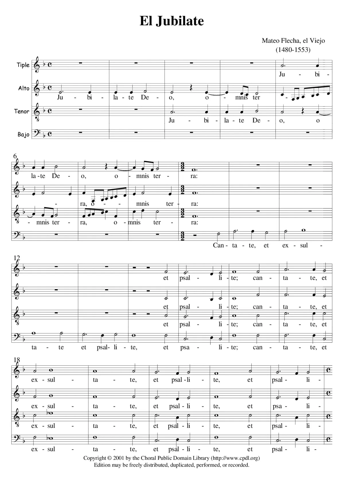 El Jubilate - Page 1