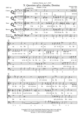 Quoniam ad te clamabo, Domine, SWV 62