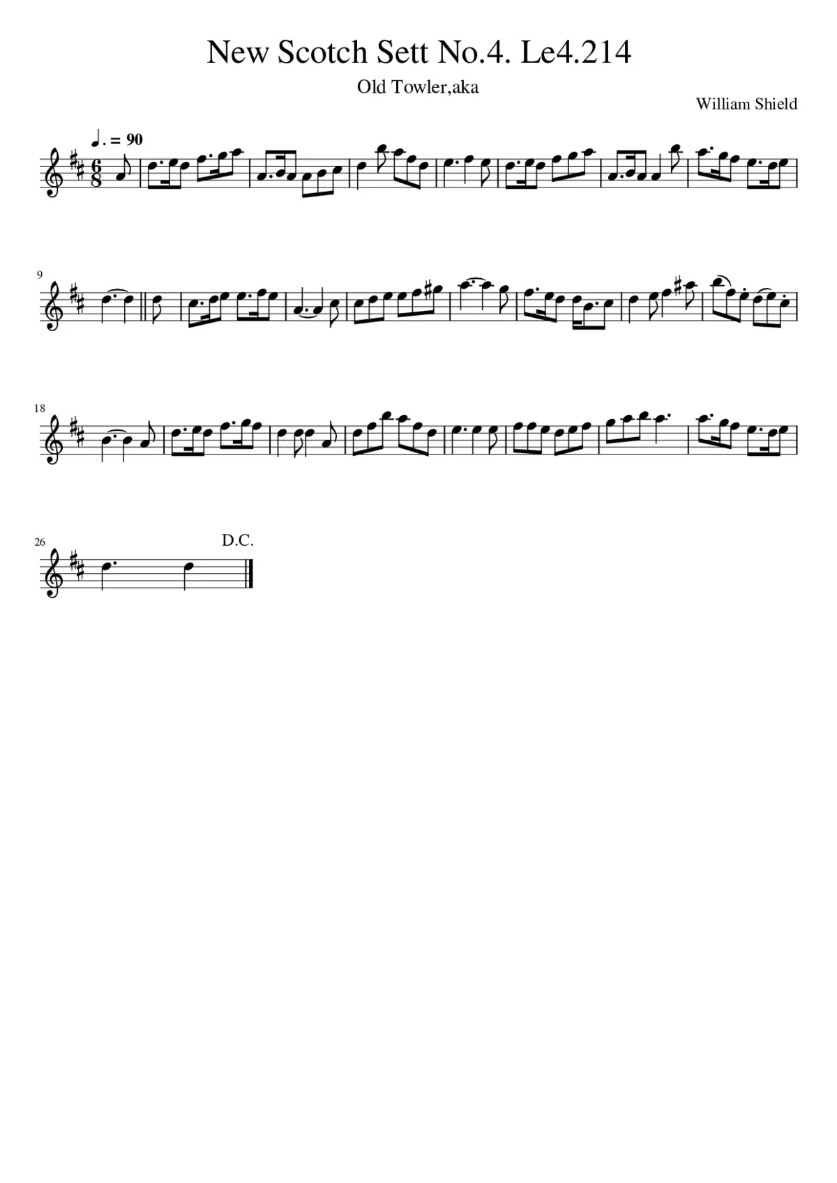 New Scotch Sett No.4. Le4.214 - Page 1