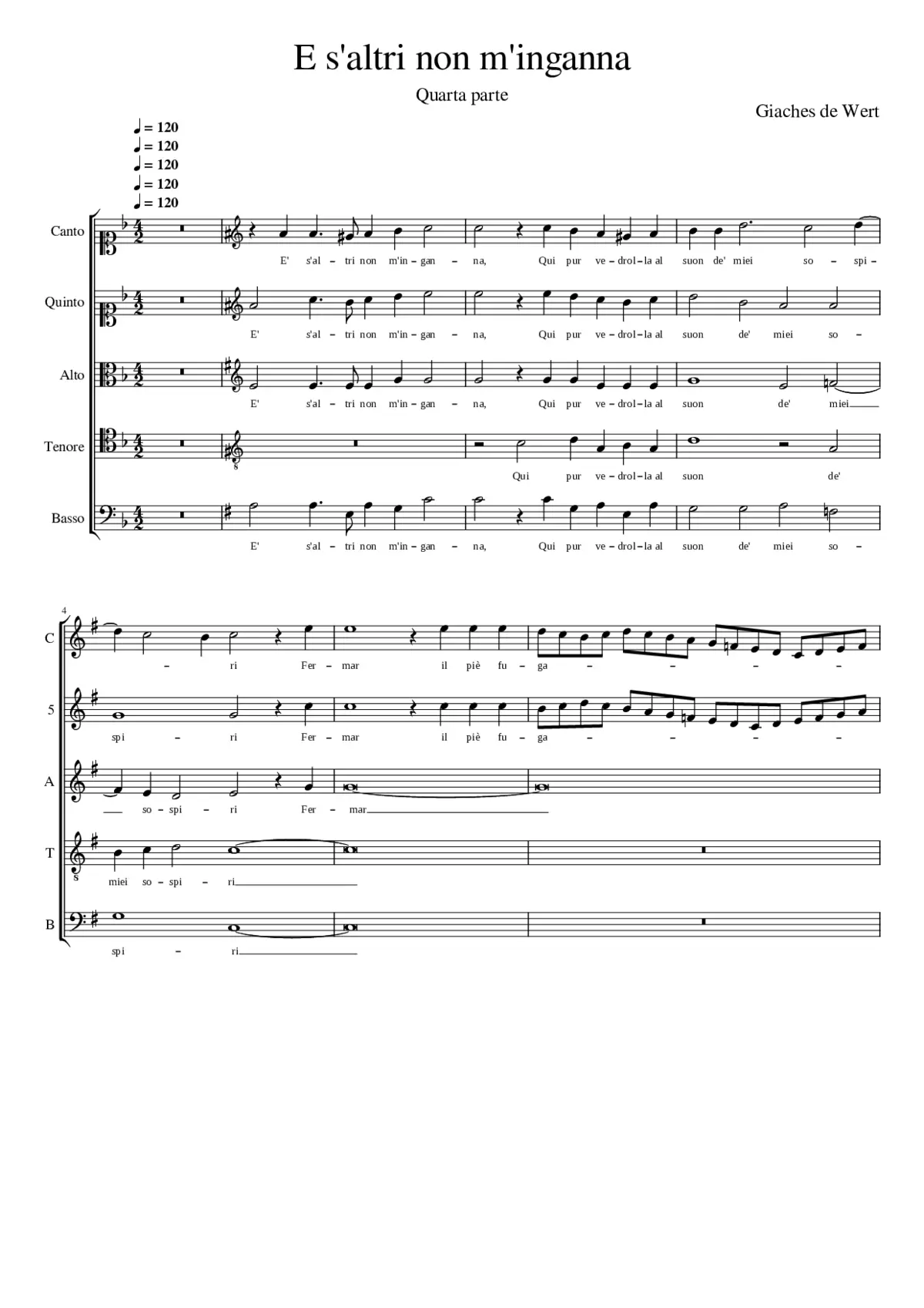 Et s'altri non m'inganna (Quarta parte) - Page 1