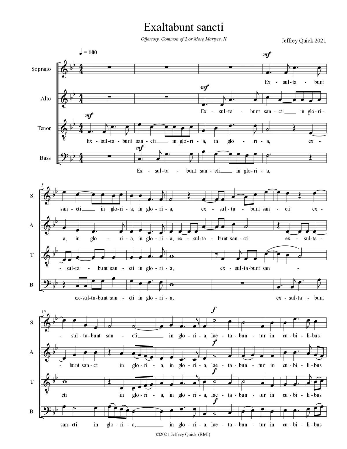 Exsultabunt sancti - Page 1