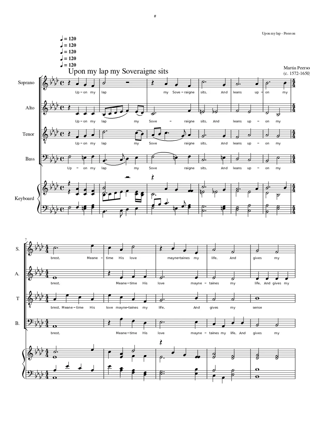 Upon my lap my Soveraigne sits - Page 1