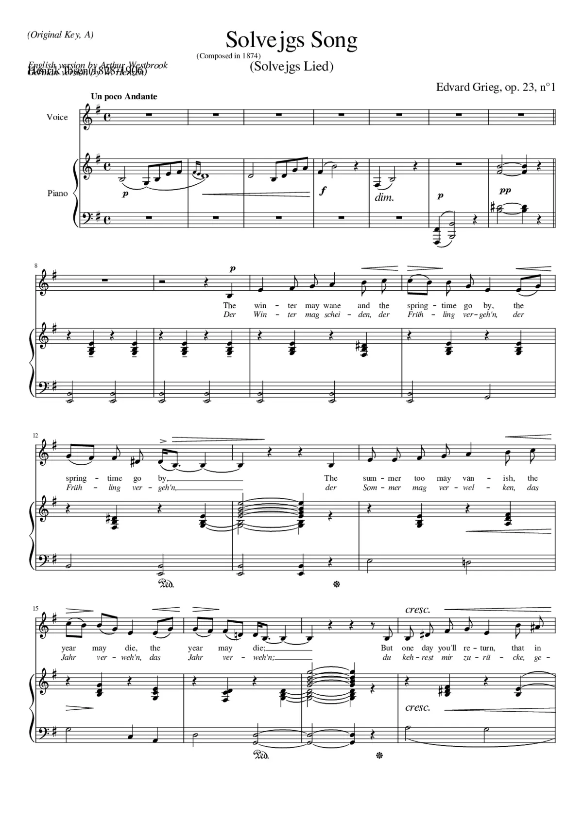 solveigs song - Page 1