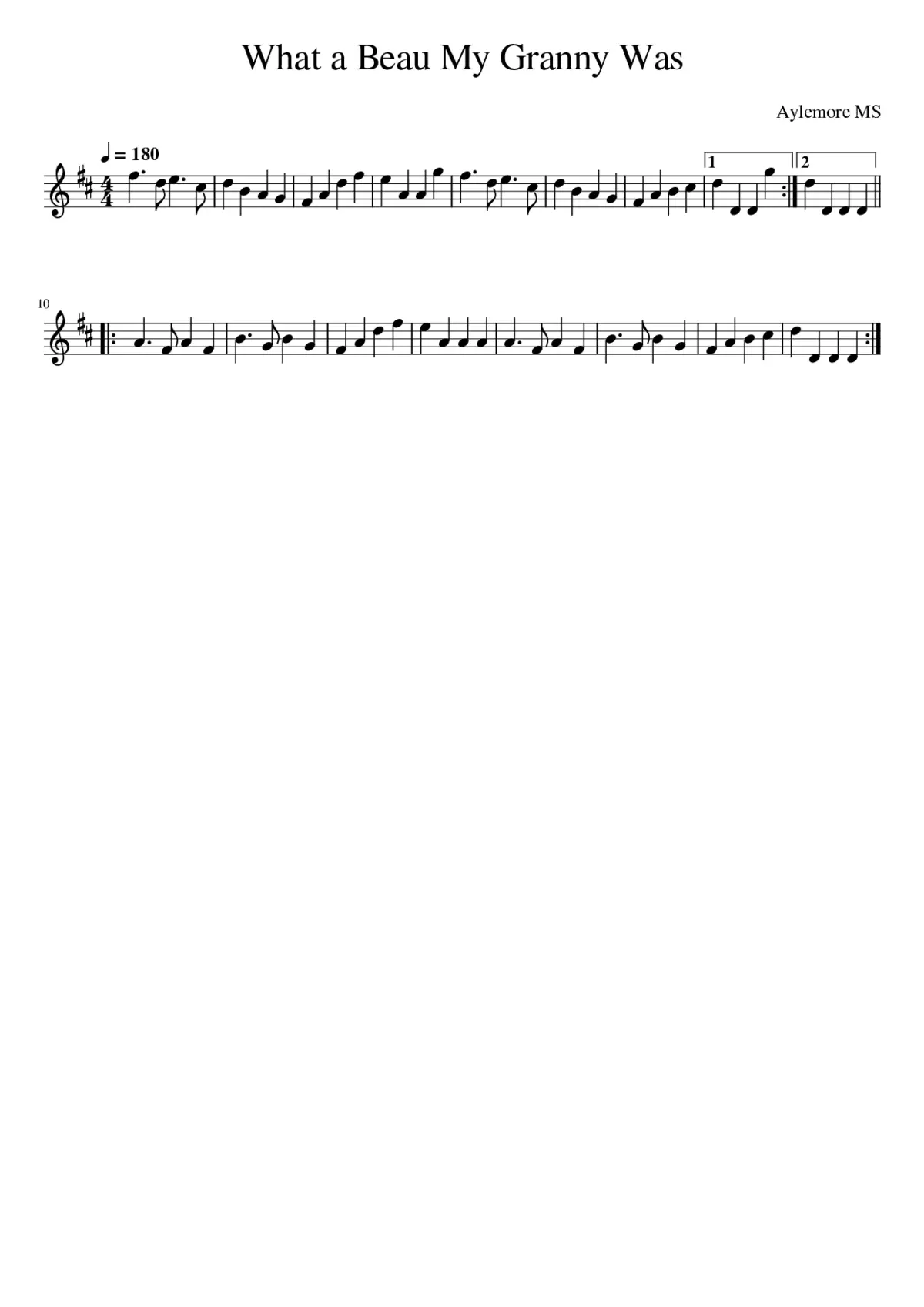 What a Beau My Granny Was - Page 1