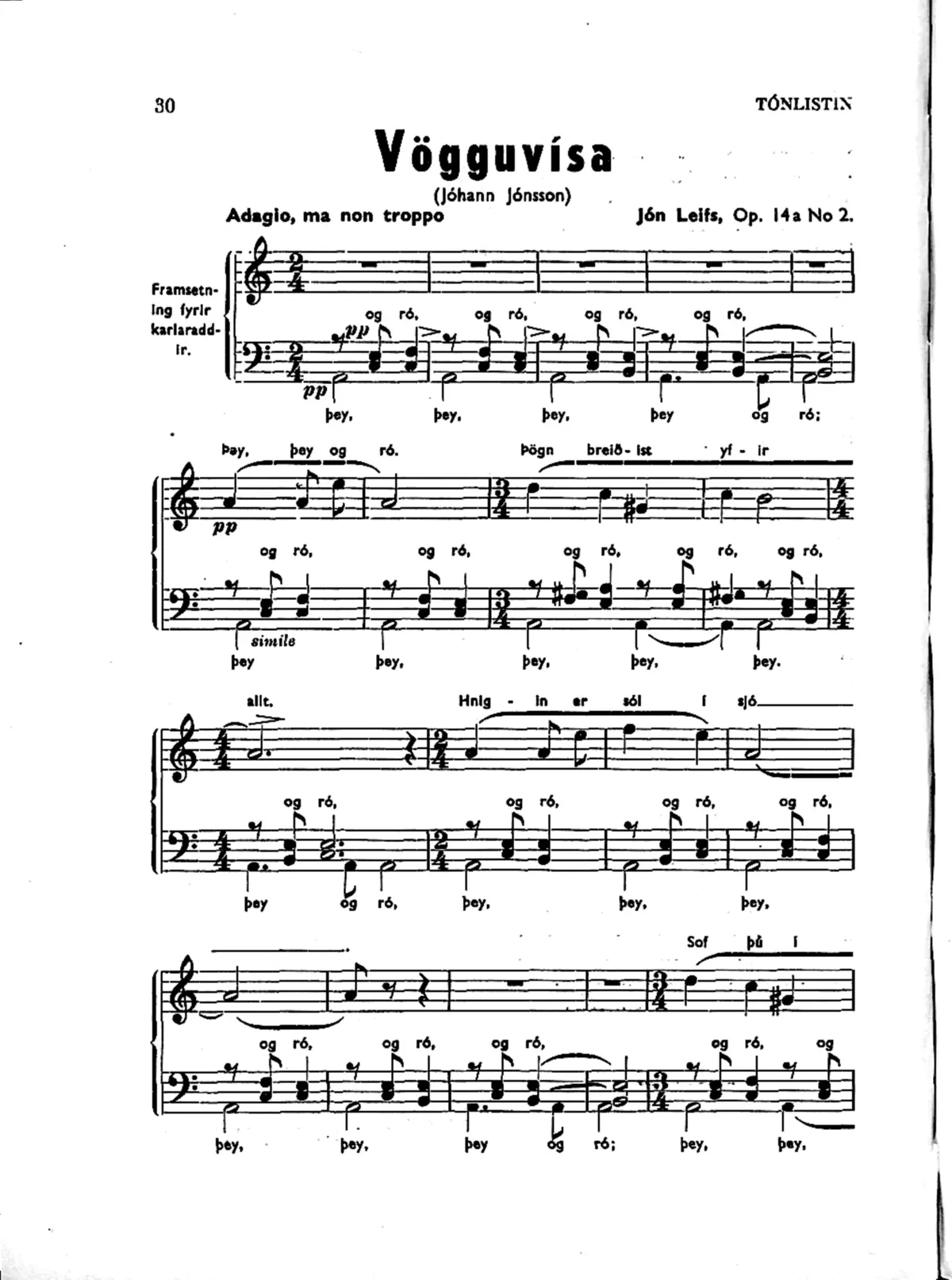 Tvö sönglög - Page 1