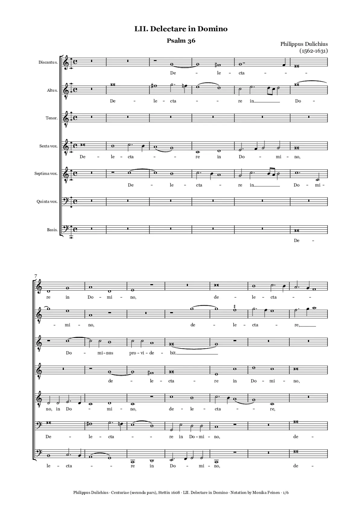 Delectare in Domino (1608) - Page 1