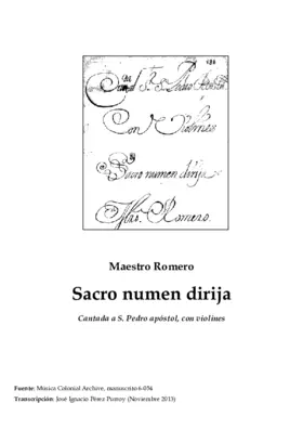 Sacro numen dirija