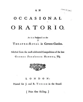 An Occasional Oratorio