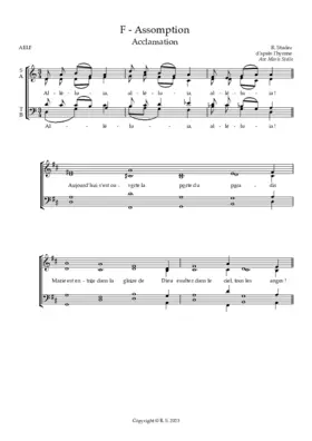 F - Assomption : Acclamation