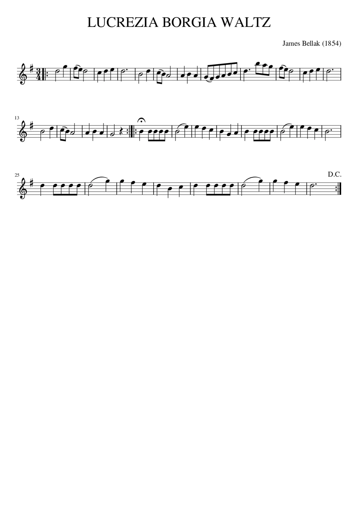 LUCREZIA BORGIA WALTZ - Page 1