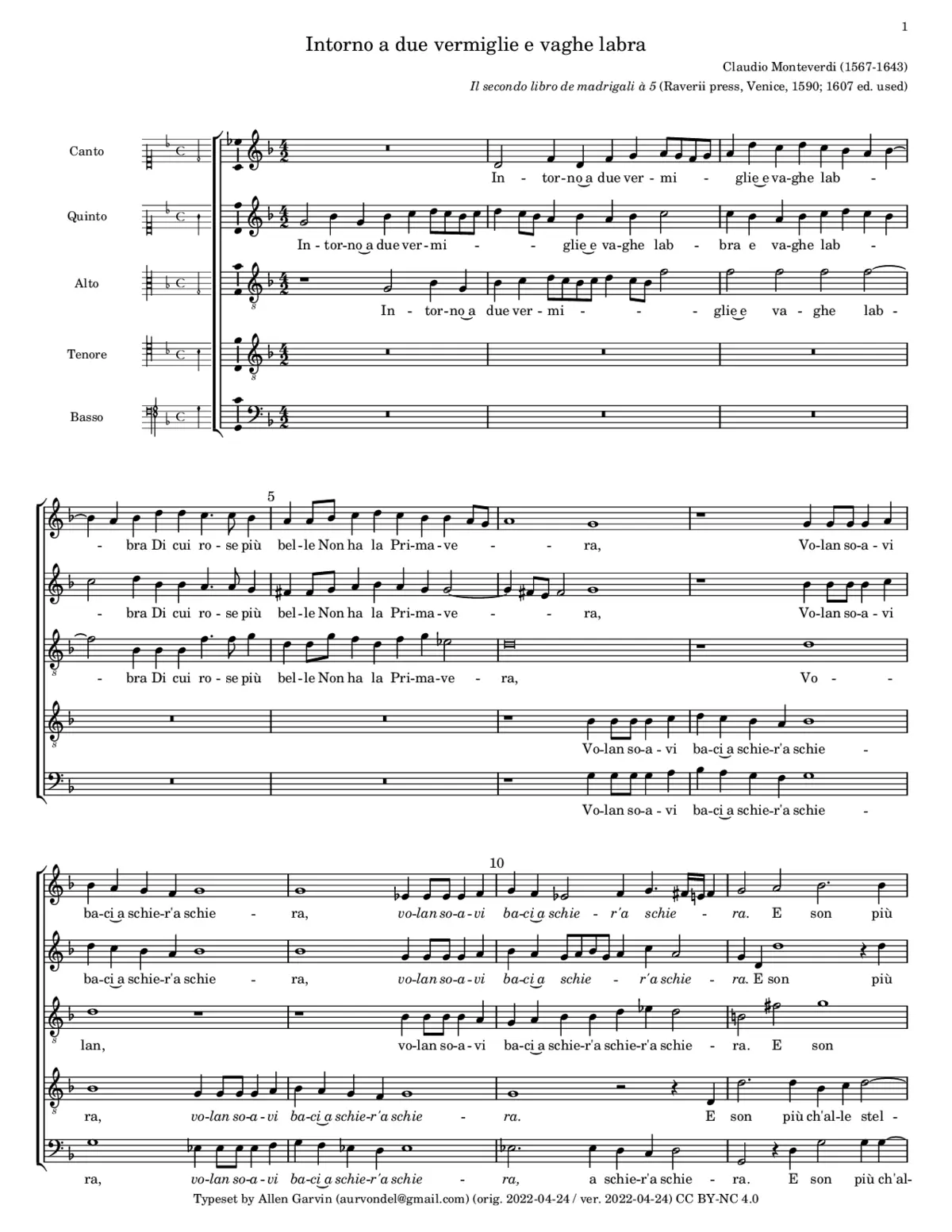 Intorno a due vermiglie - Page 1