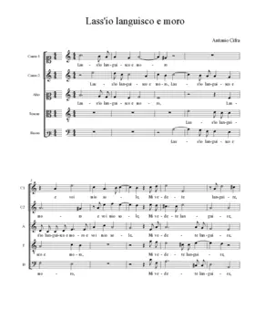 Lass'io languisco e moro