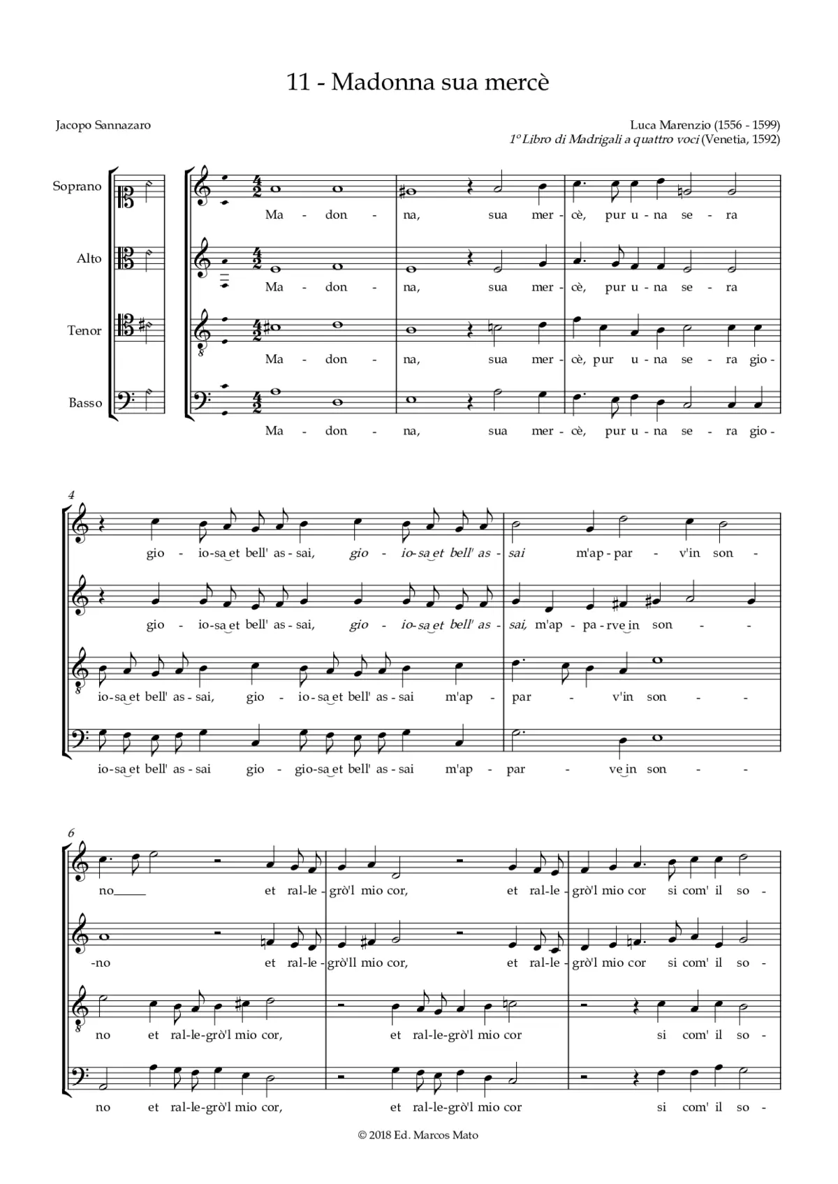 Madonna, sua mercé, pur una sera - Page 1