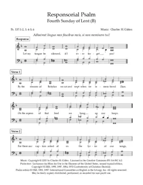 Psalm 137 for Lent 4-B