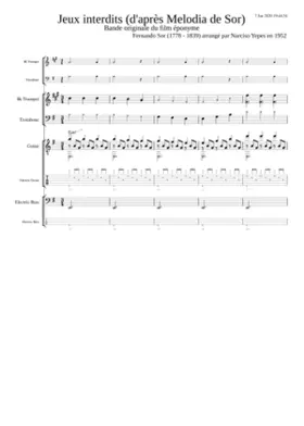 Jeux interdits Spanische Romanze (Guitar Trumpet Trombone Bass)