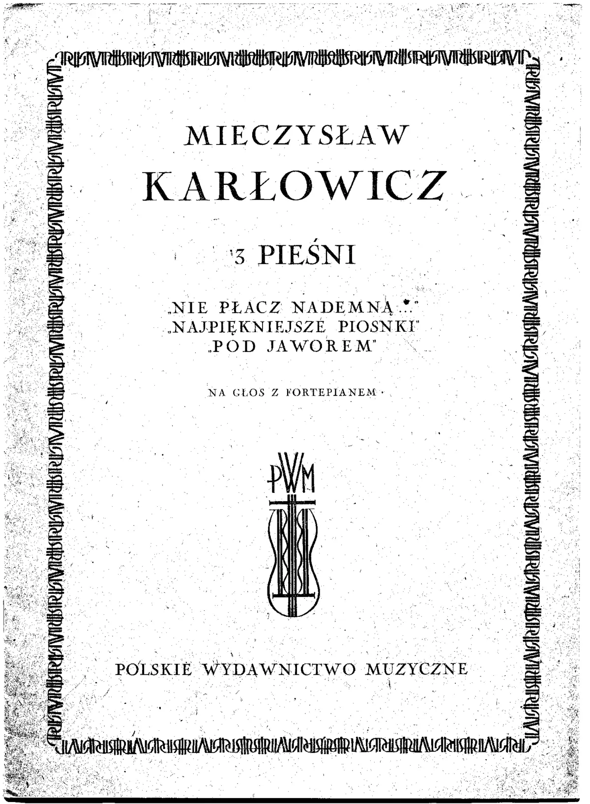Trzy pieśni - Page 1