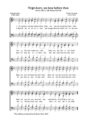 Virgin-born, we bow before thee