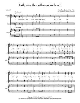 I will praise thee with my whole heart