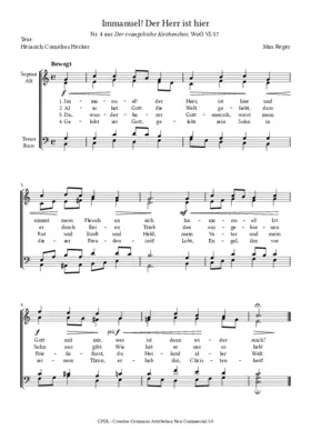 Immanuel! Der Herr ist hier, WoO VI 17, No. 4