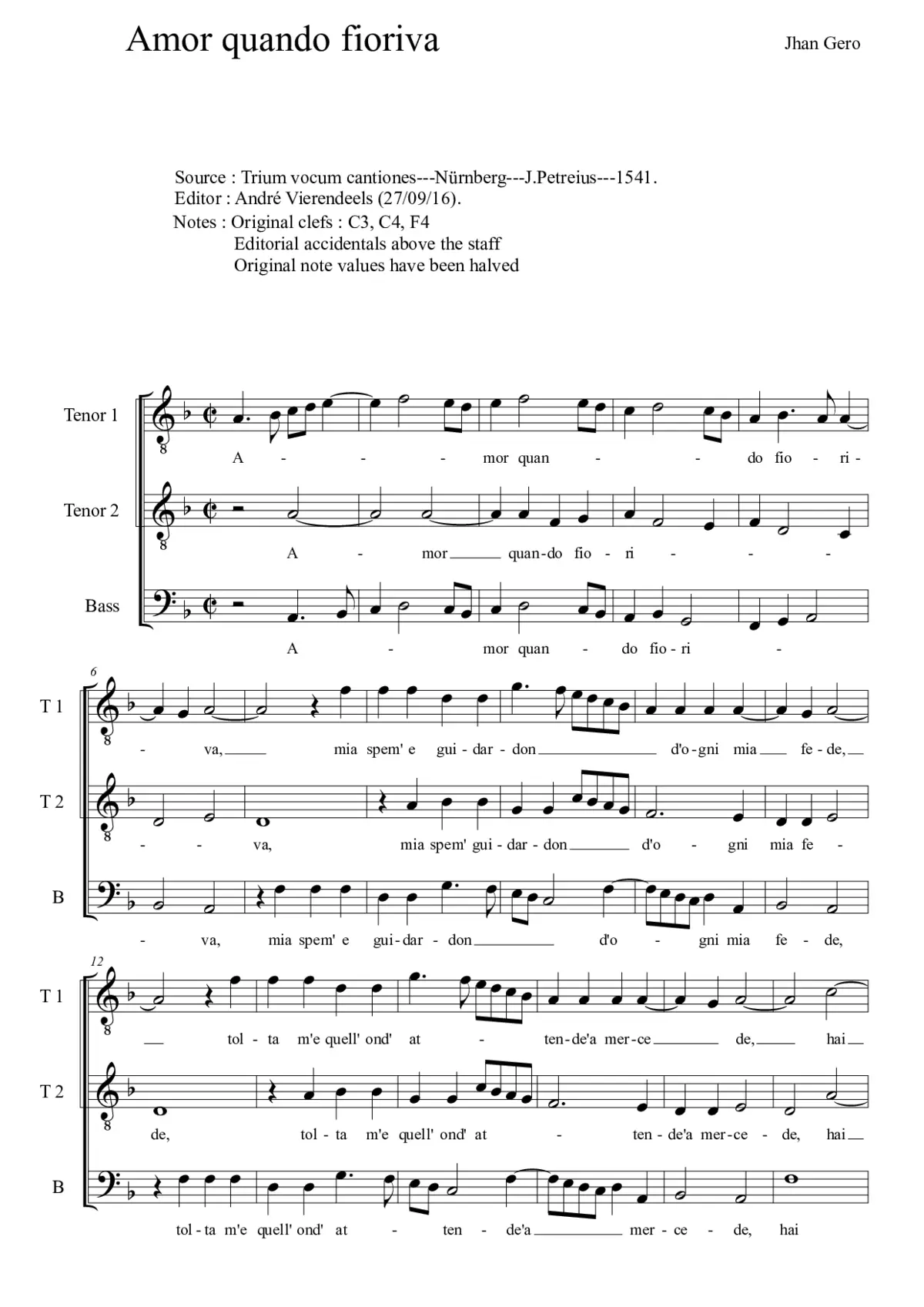 Amor quando fioriva - Page 1