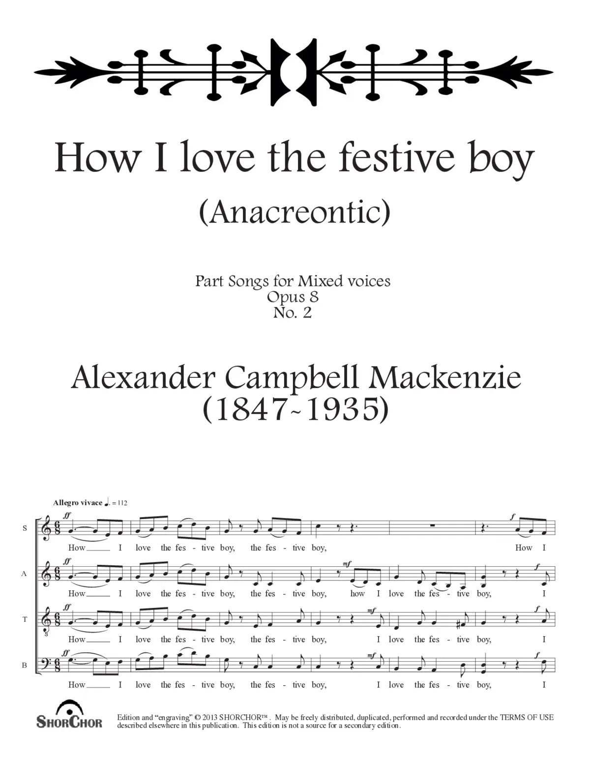 How I love the festive boy, Op.8, no.2 - Page 1