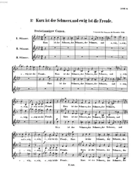 Kurz ist der Schmerz, und ewig ist die Freude, WoO 163