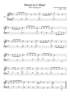 Minuet in G major BWV Anh.114