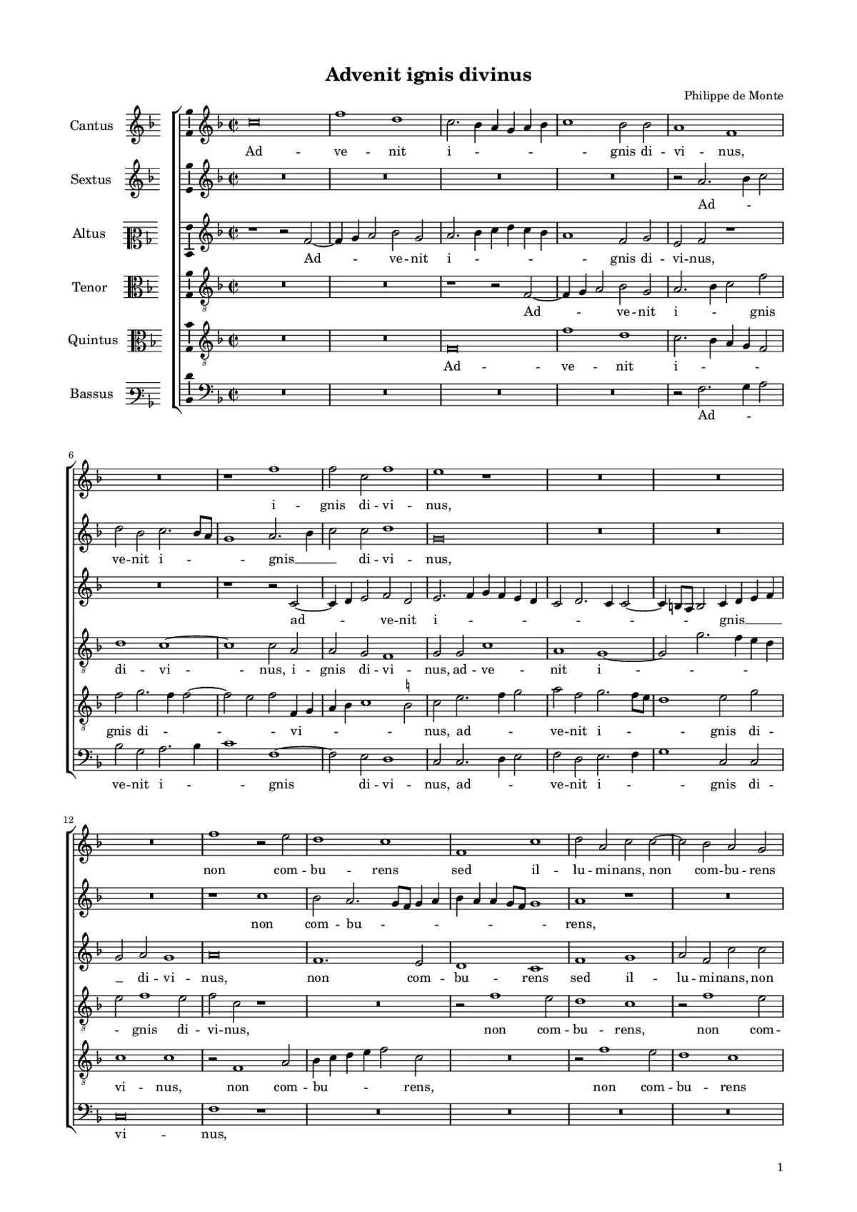 Advenit ignis divinus - Page 1