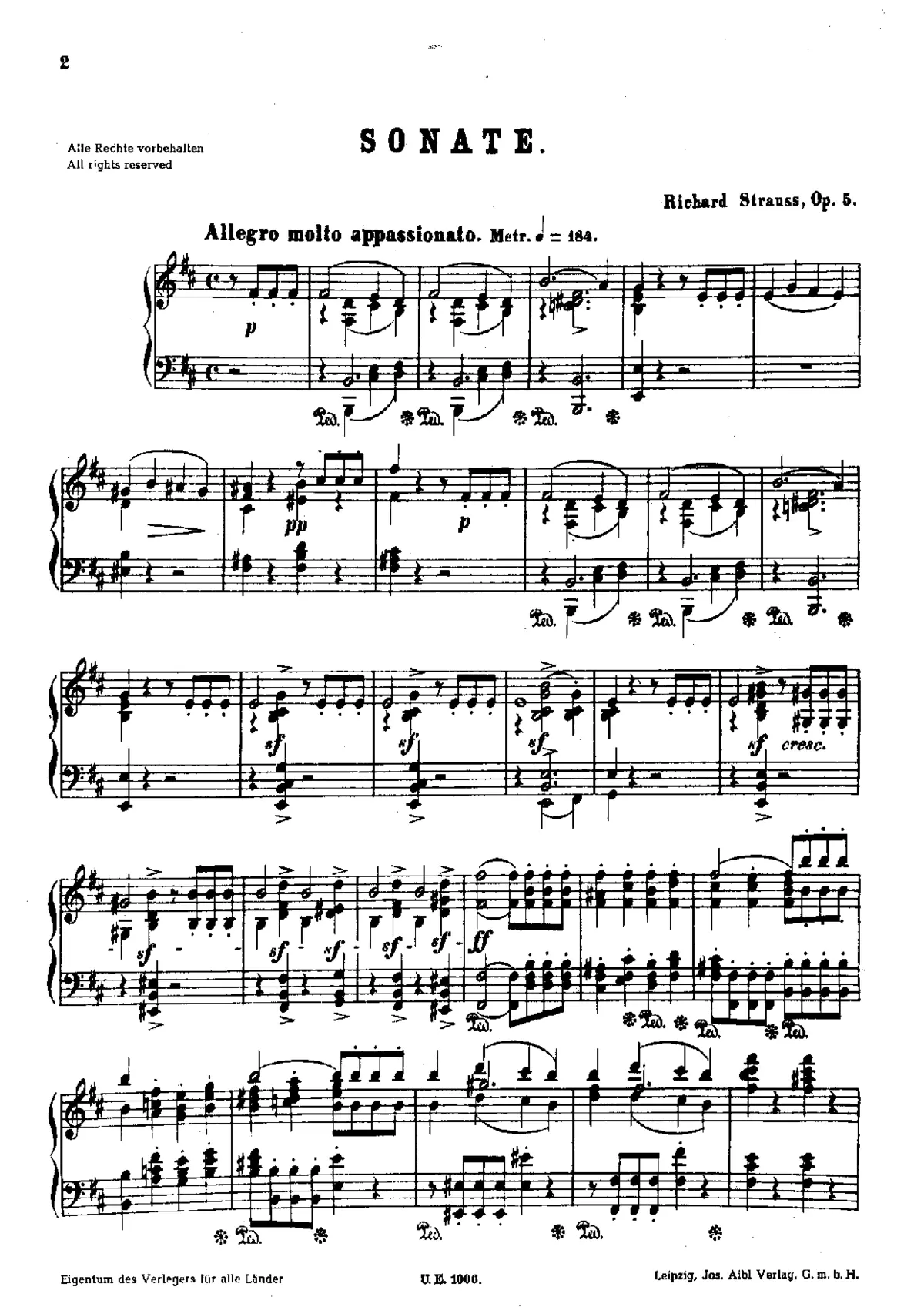 Piano Sonata - Page 1