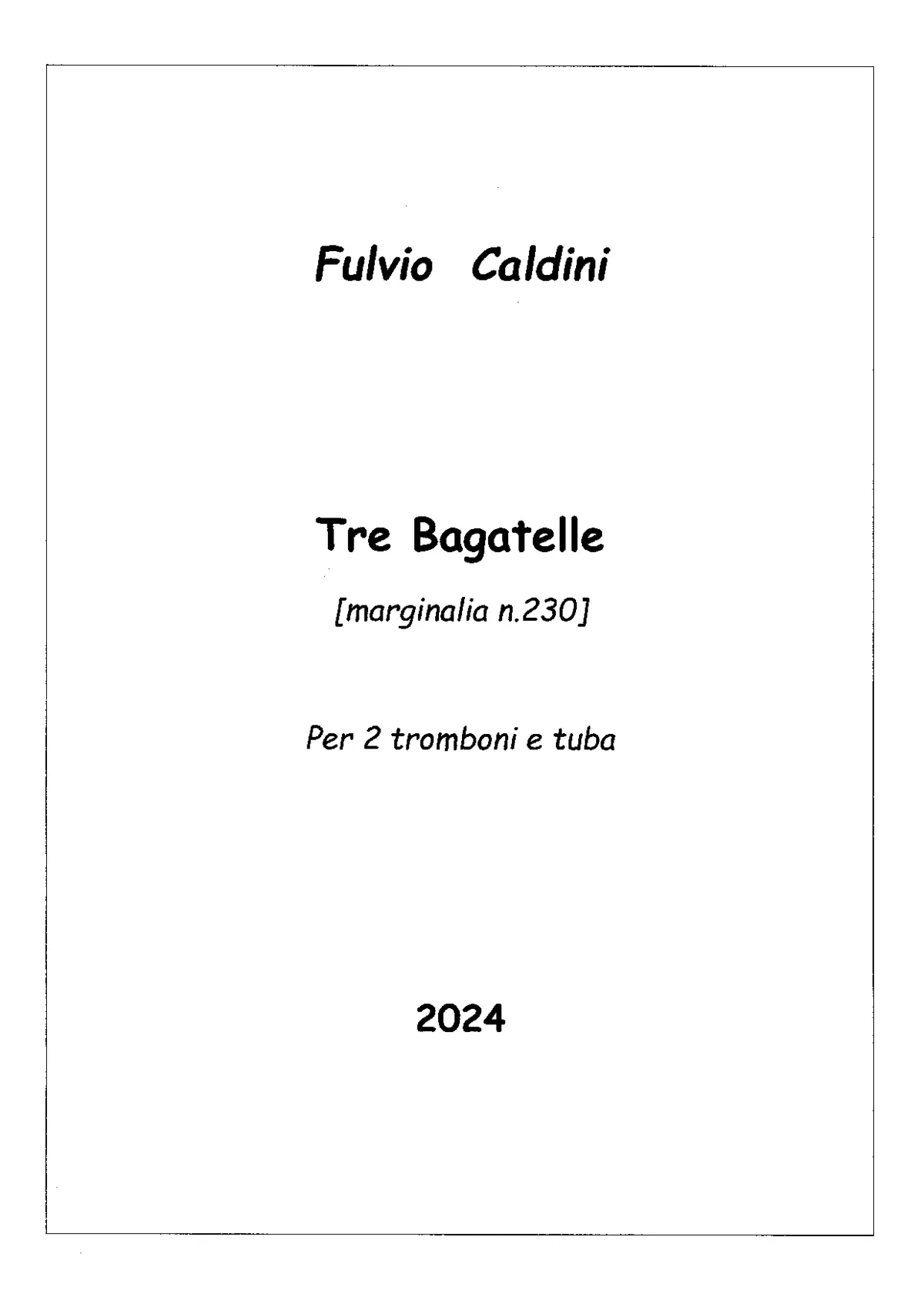 3 Bagatelles - Page 1