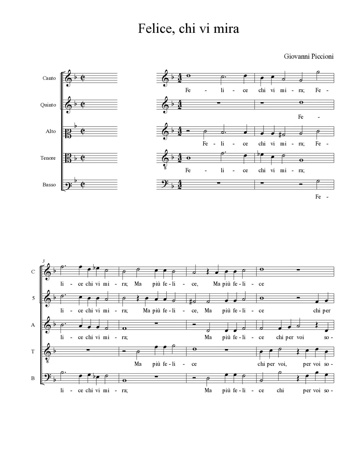 Felice, chi vi mira - Page 1