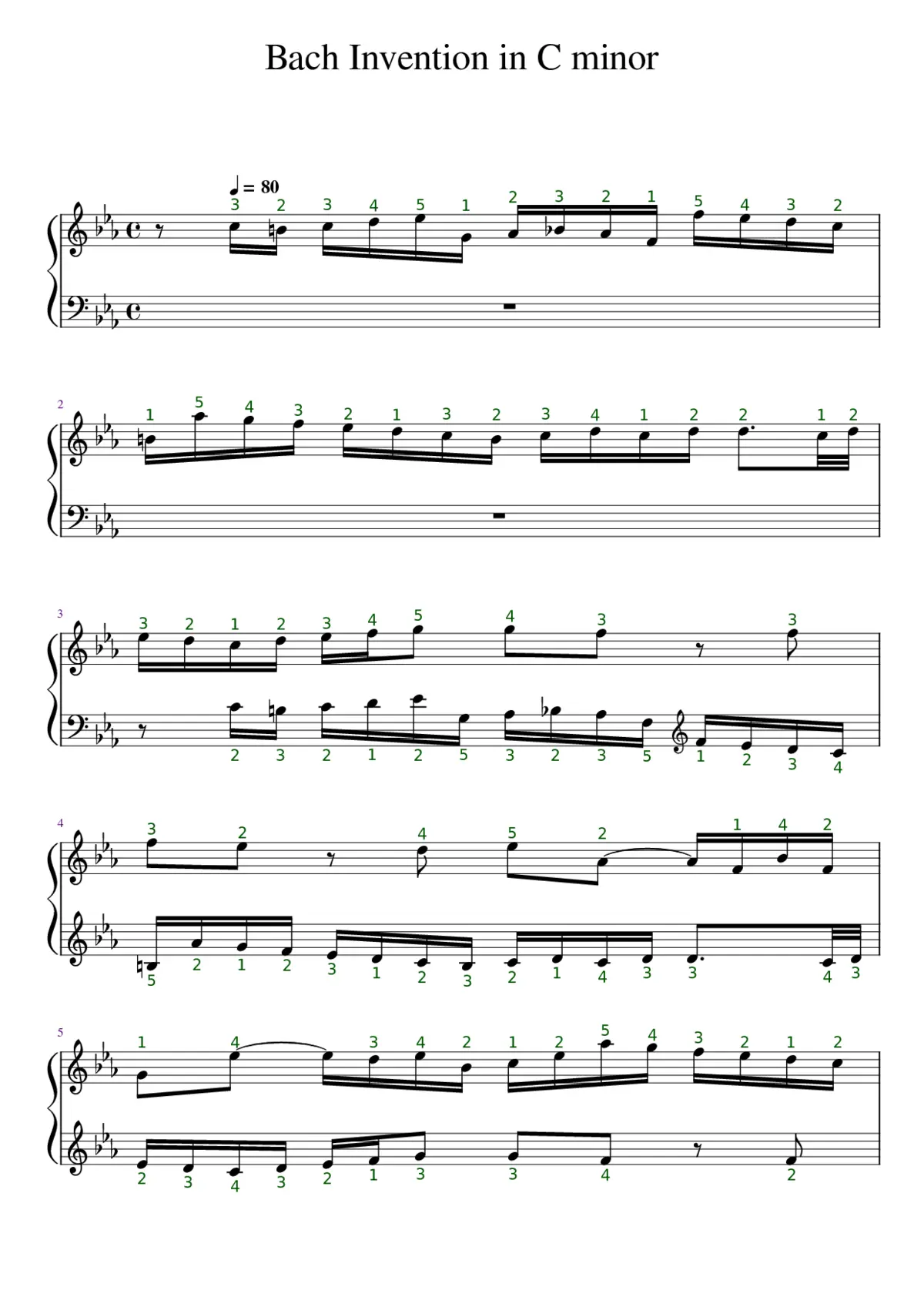 Invention in C minor BWV 773 - Page 1
