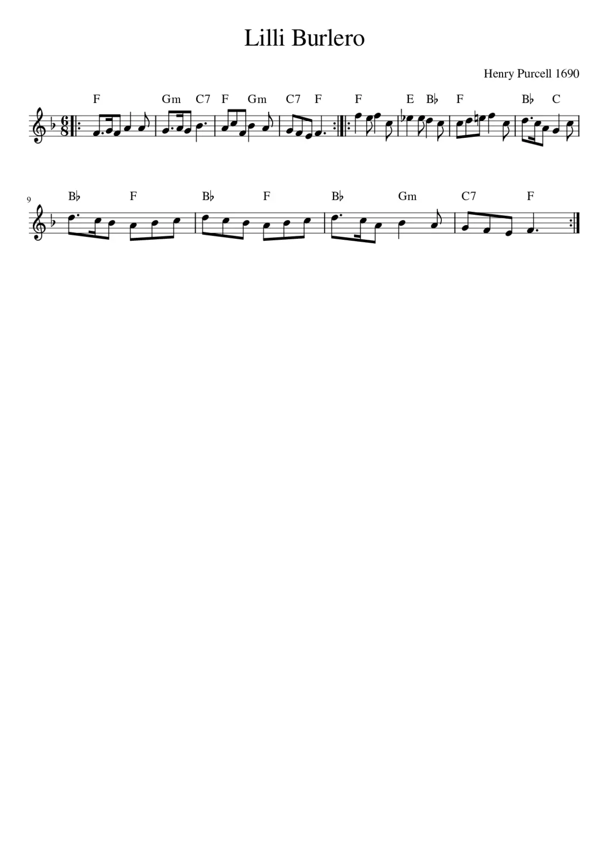 Lilli Burlero - Page 1