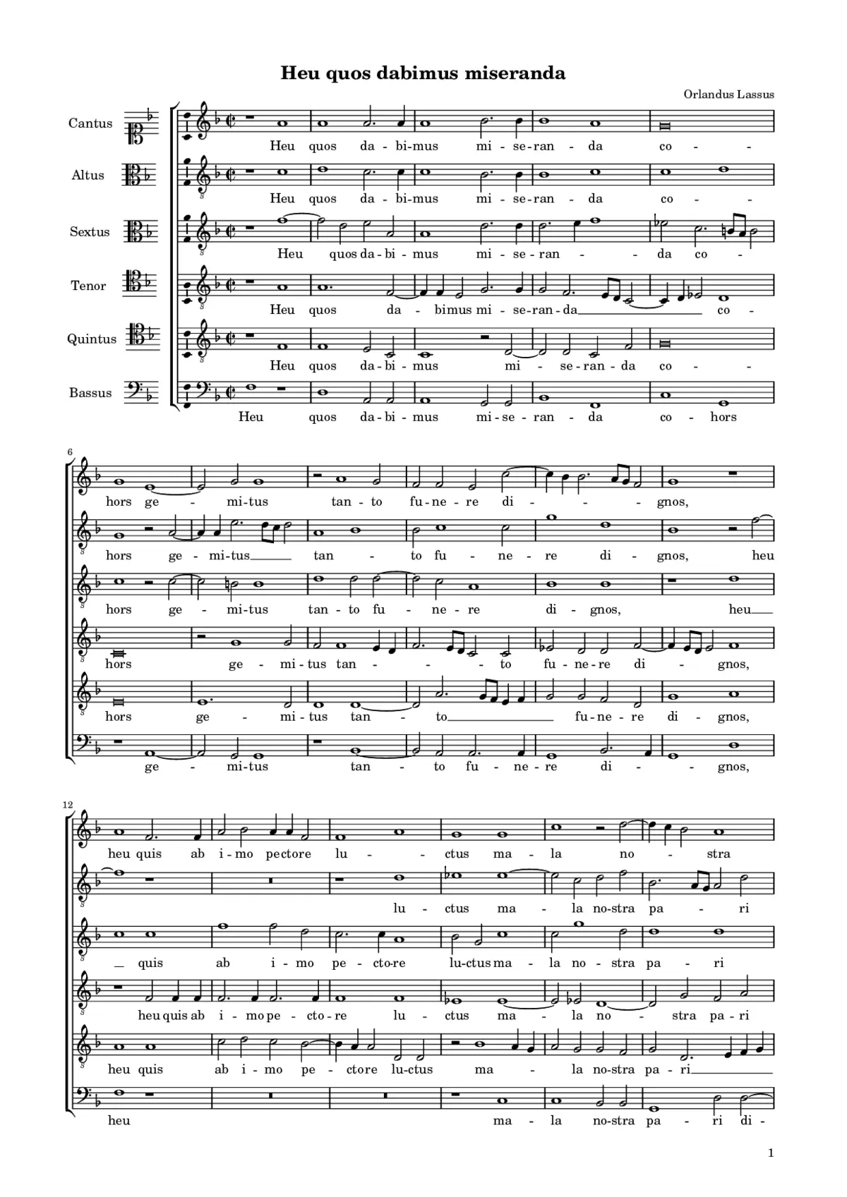 Heu quos dabimus miseranda a 6 - Page 1