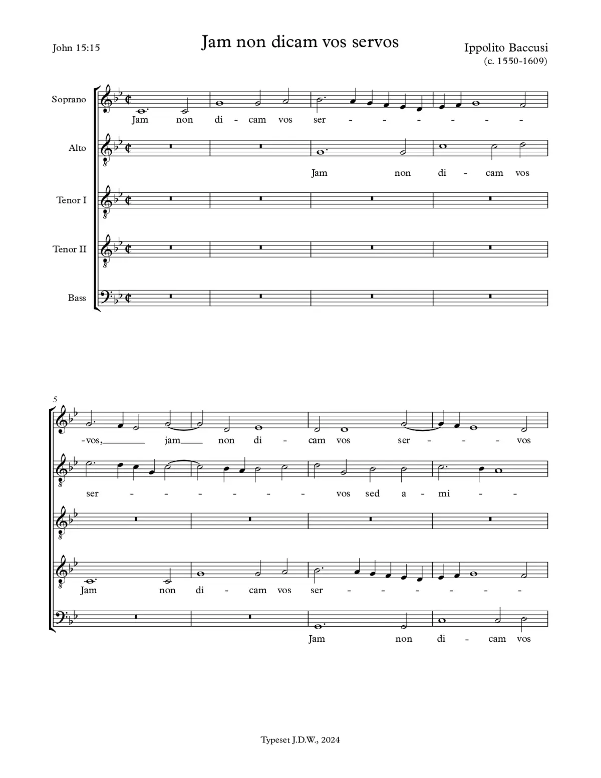 Iam non dicam vos servos - Page 1