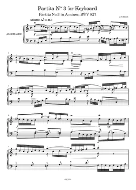 Partita in A minor BWV 827