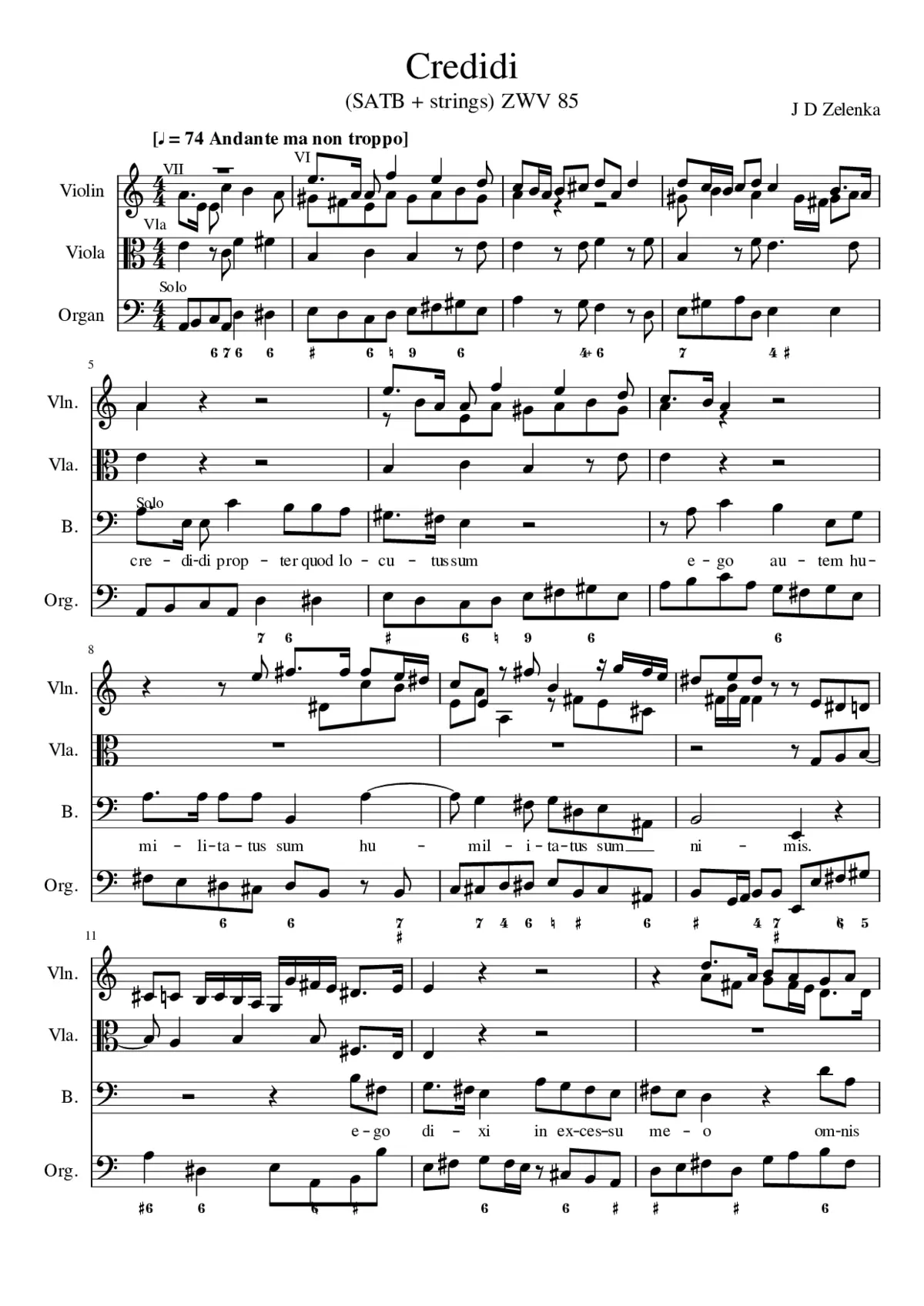 Credidi, ZWV 85 - Page 1
