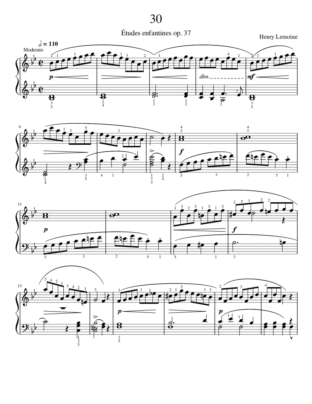 Études enfantines Op.37 - Page 1