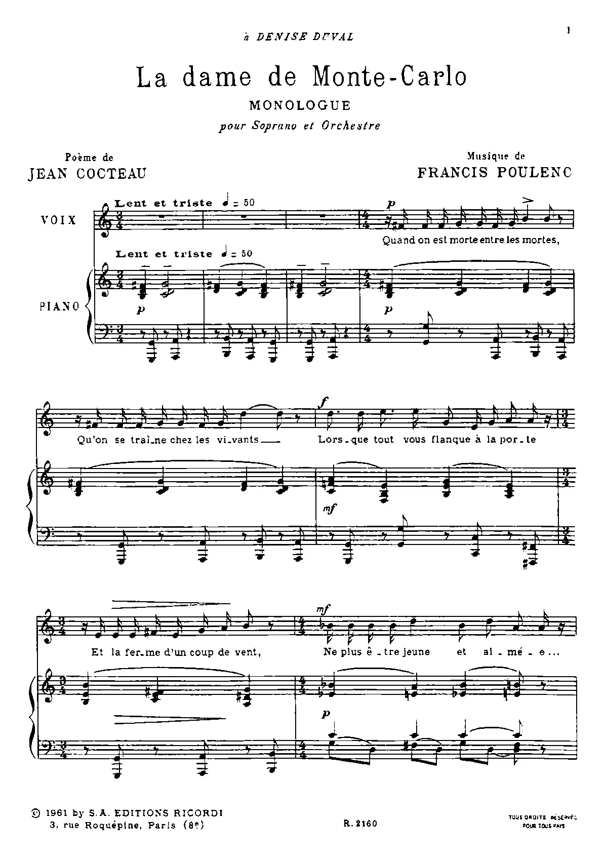 La Dame de Monte-Carlo - Page 1