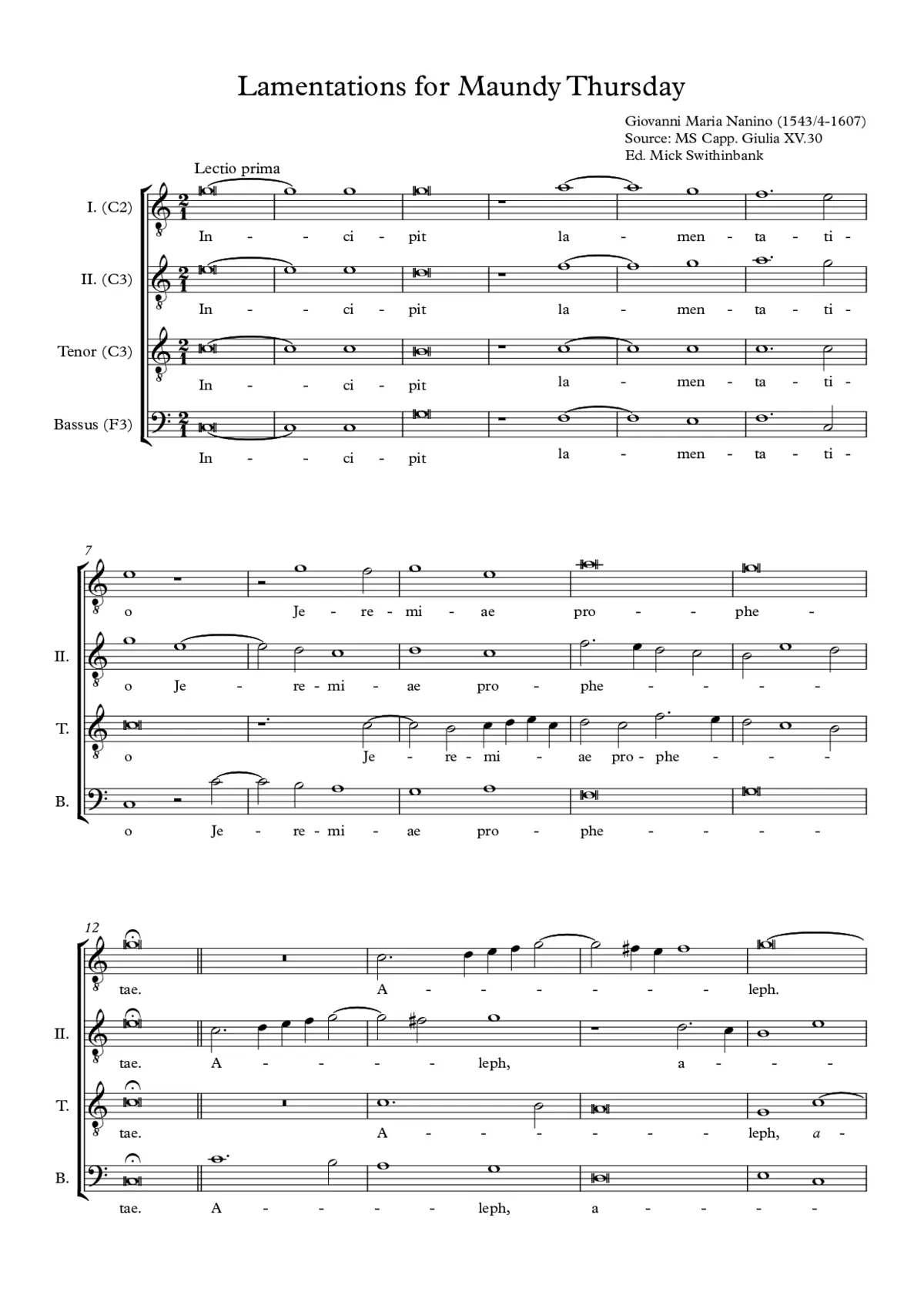 Lamentations for Maundy Thursday - Page 1