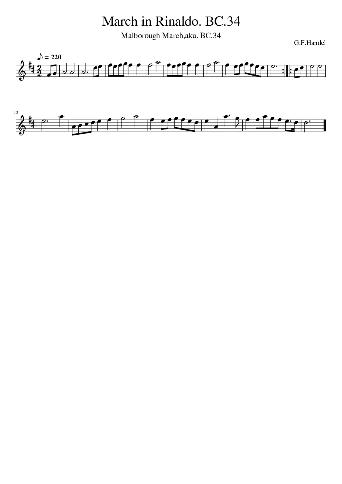 March in Rinaldo. BC.34 - Page 1