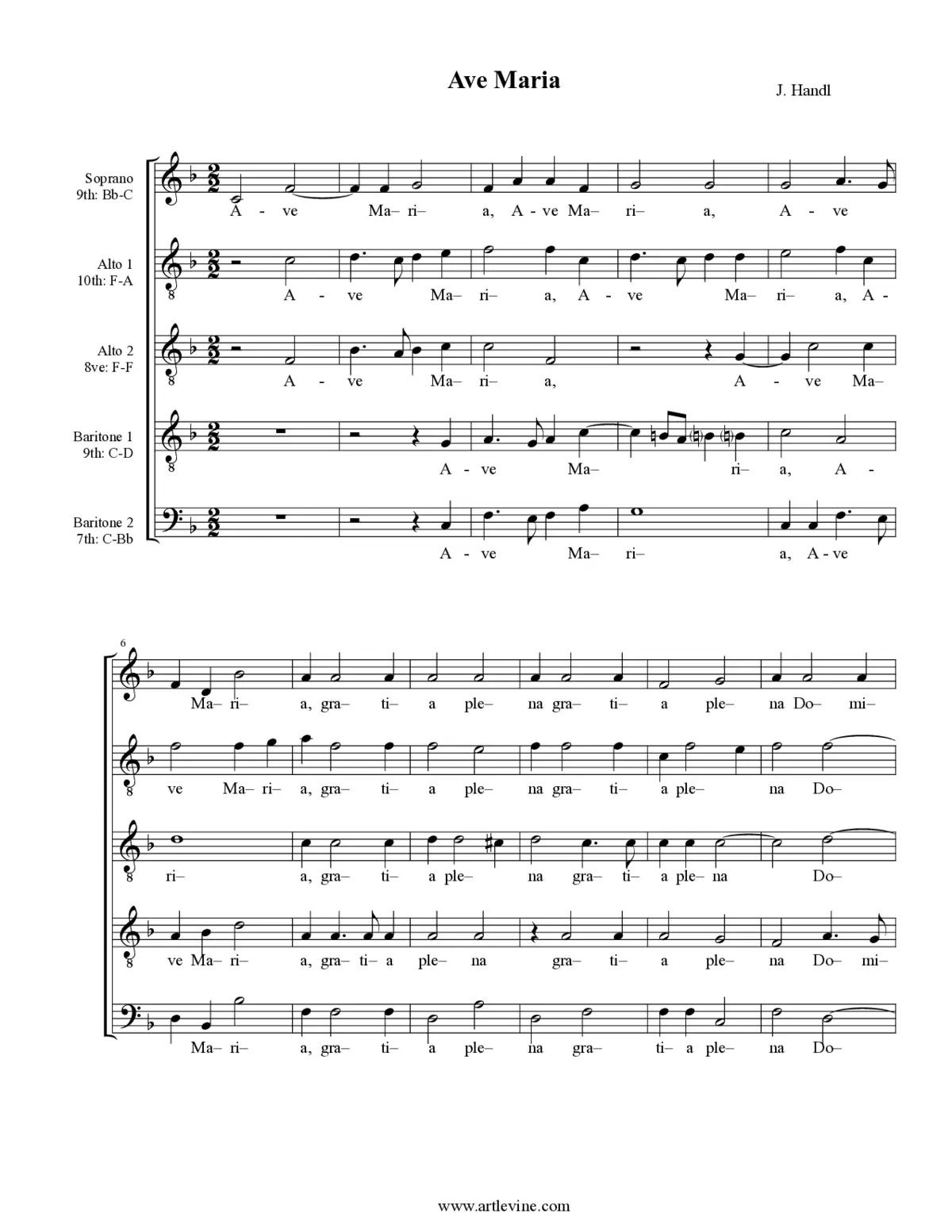 Ave Maria a 5 - Page 1