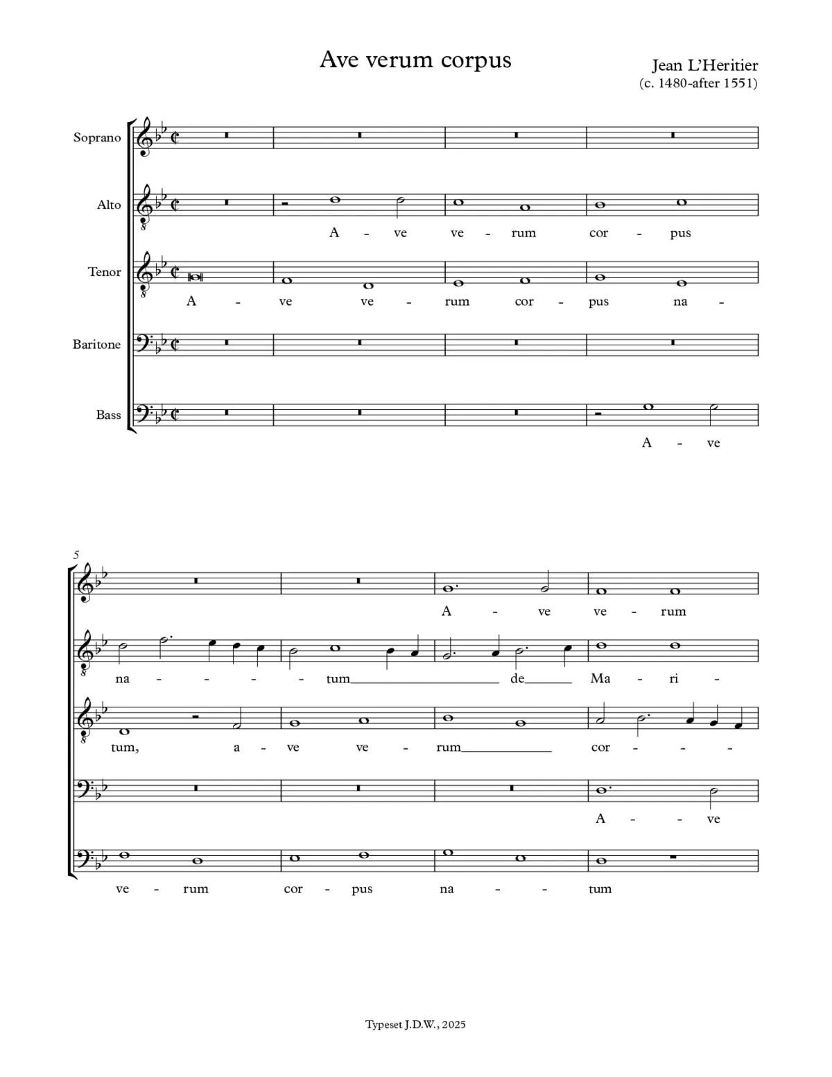 Ave verum corpus - Page 1