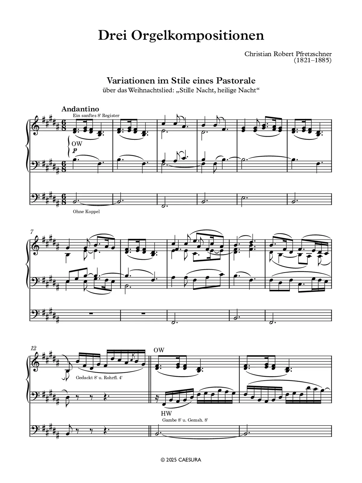 3 Orgelkompositionen - Page 1
