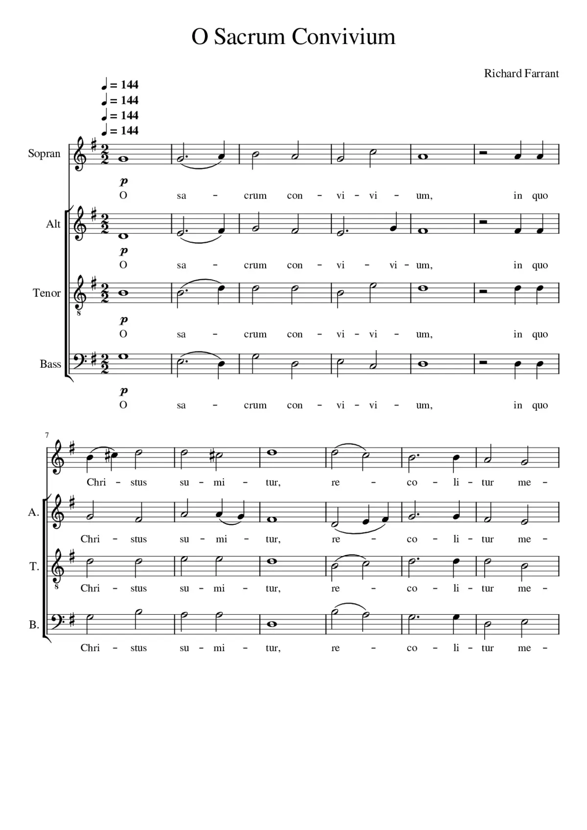 O sacrum convivium - Page 1