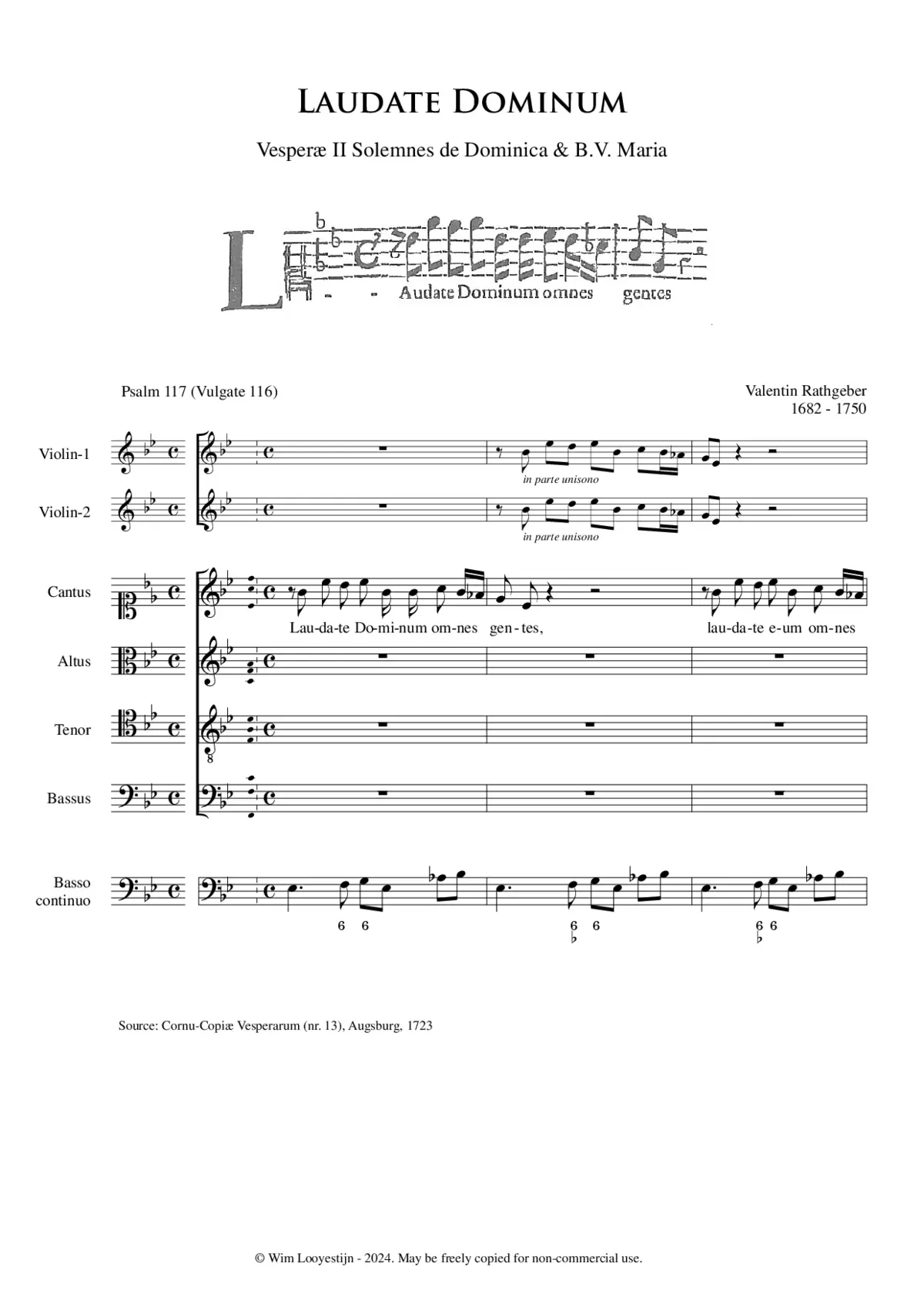Laudate Dominum, Op.II, No. 12 - Page 1