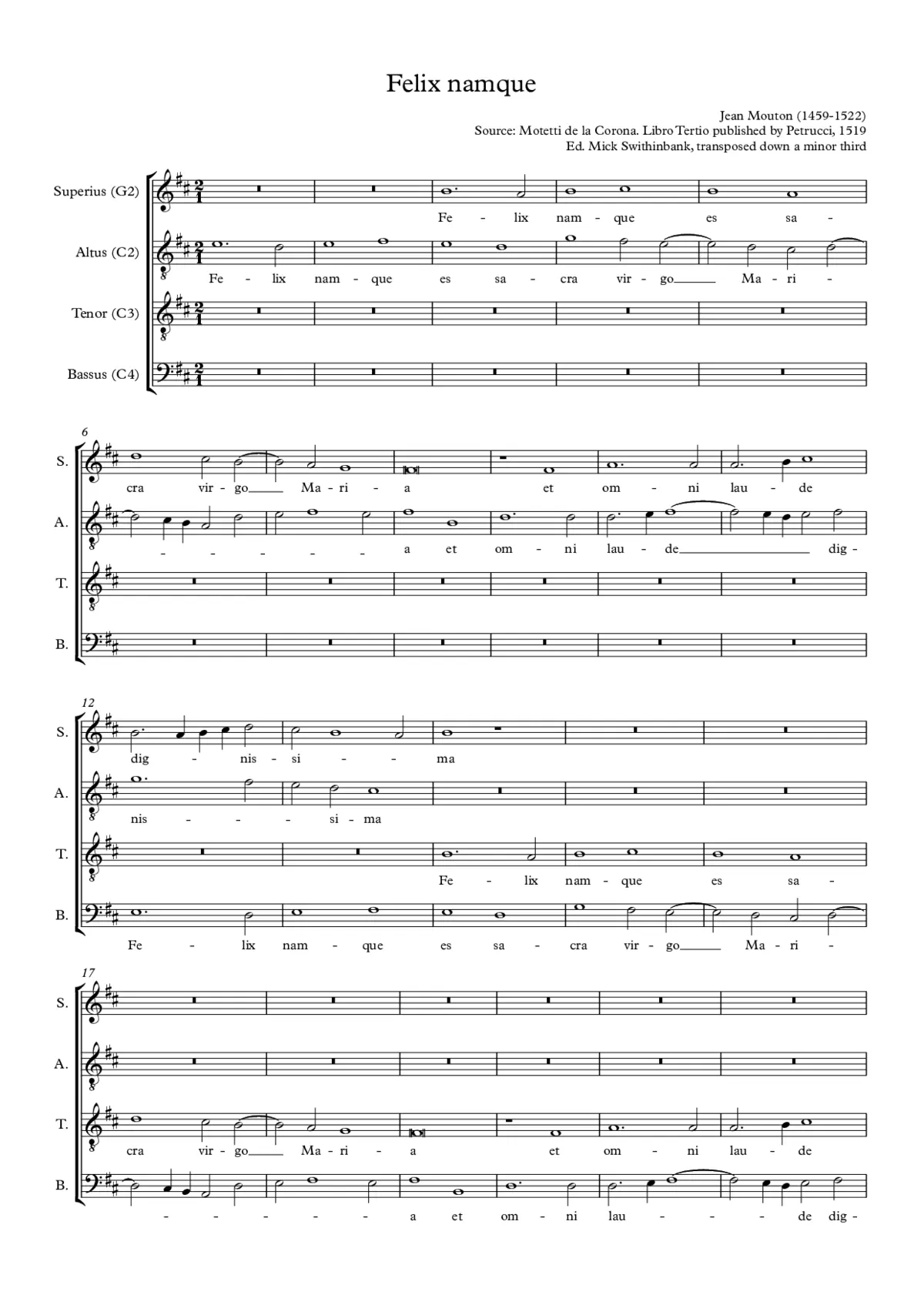 Felix namque - Page 1