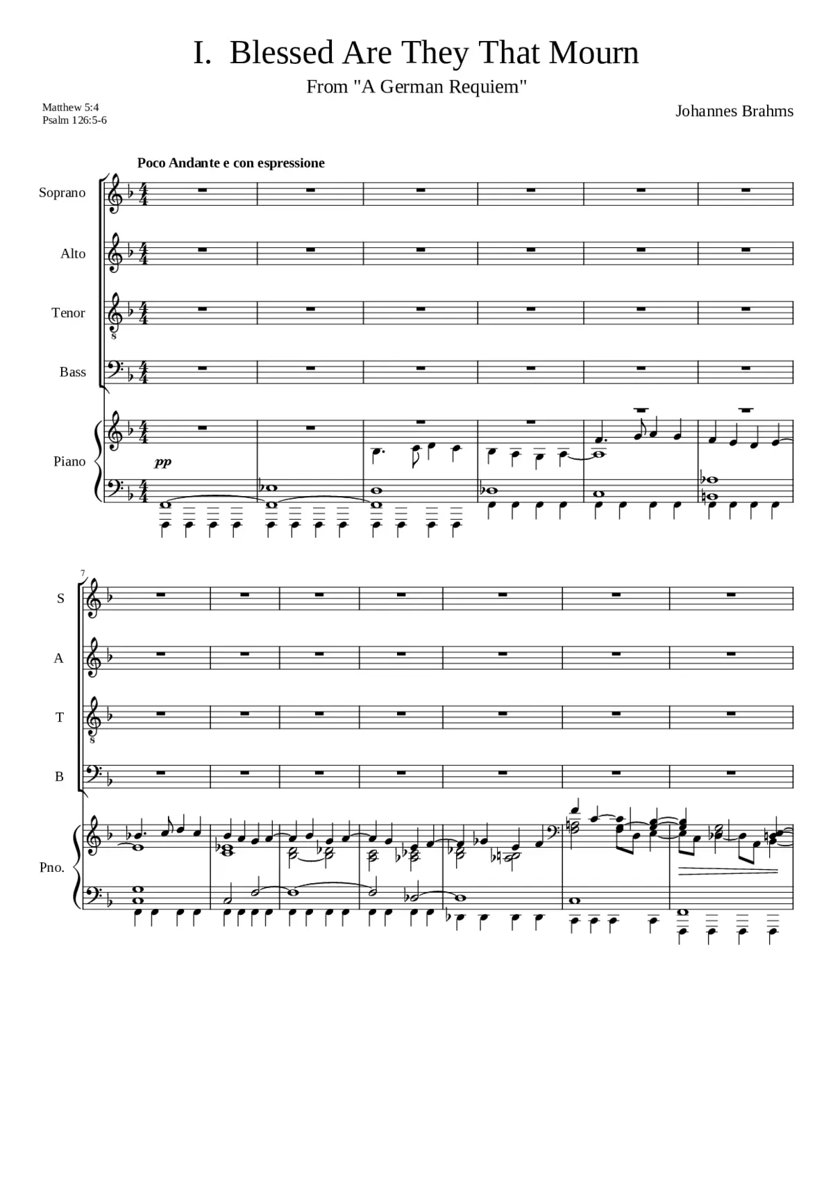 Ein deutsches Requiem Op.45 - Page 1