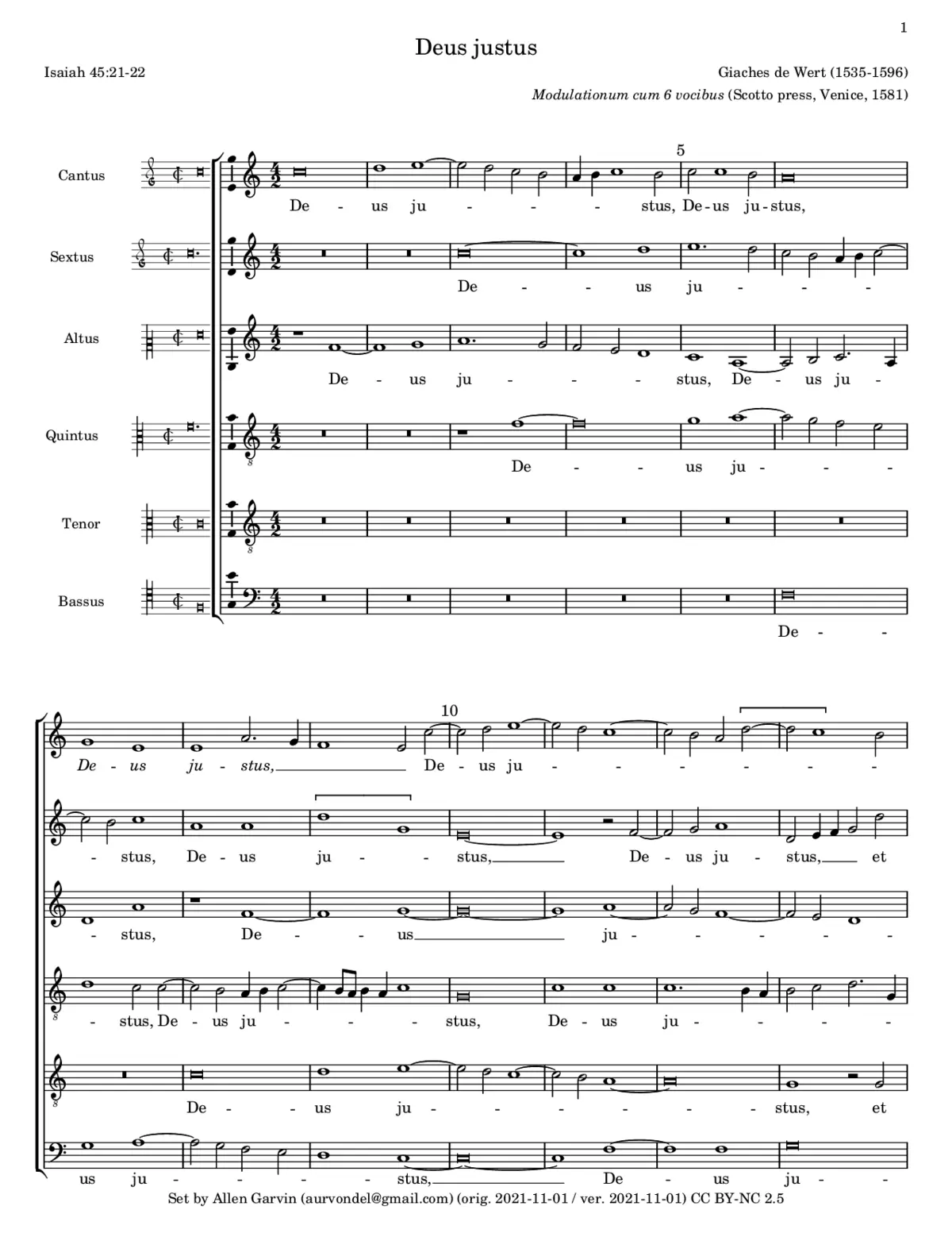Deus justus et salvans - Page 1